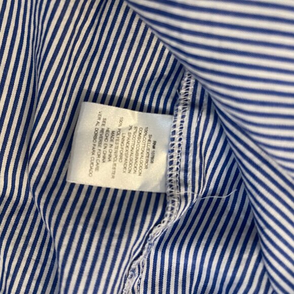 Chetta B Nautical Pinstripe Fit & Flare Dress Red Sash Size 6 - Picture 8 of 10